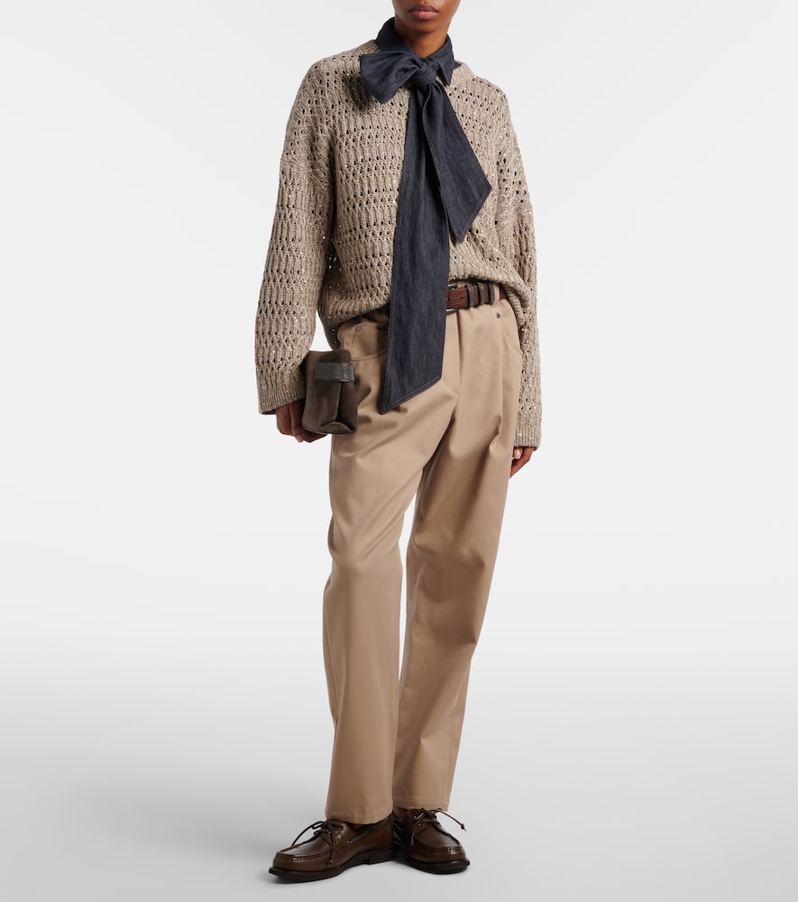 Brunello Cucinelli Cotton-blend straight pants