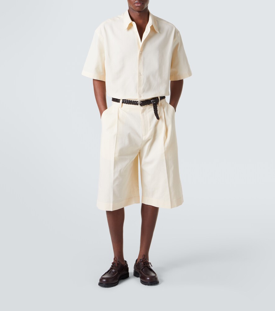  Studio Nicholson Studio Nicholson Bermuda-shorts Fowld Aus Baumwolle Und Leinen 