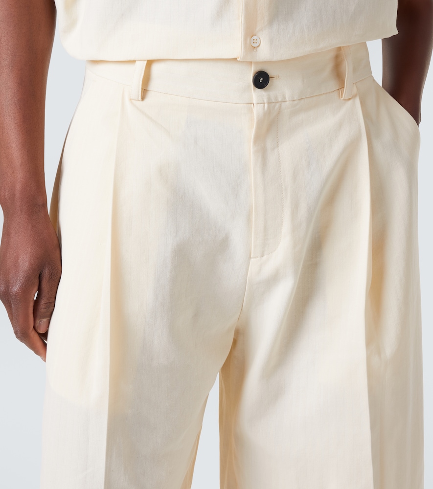  Studio Nicholson Studio Nicholson Bermuda-shorts Fowld Aus Baumwolle Und Leinen 