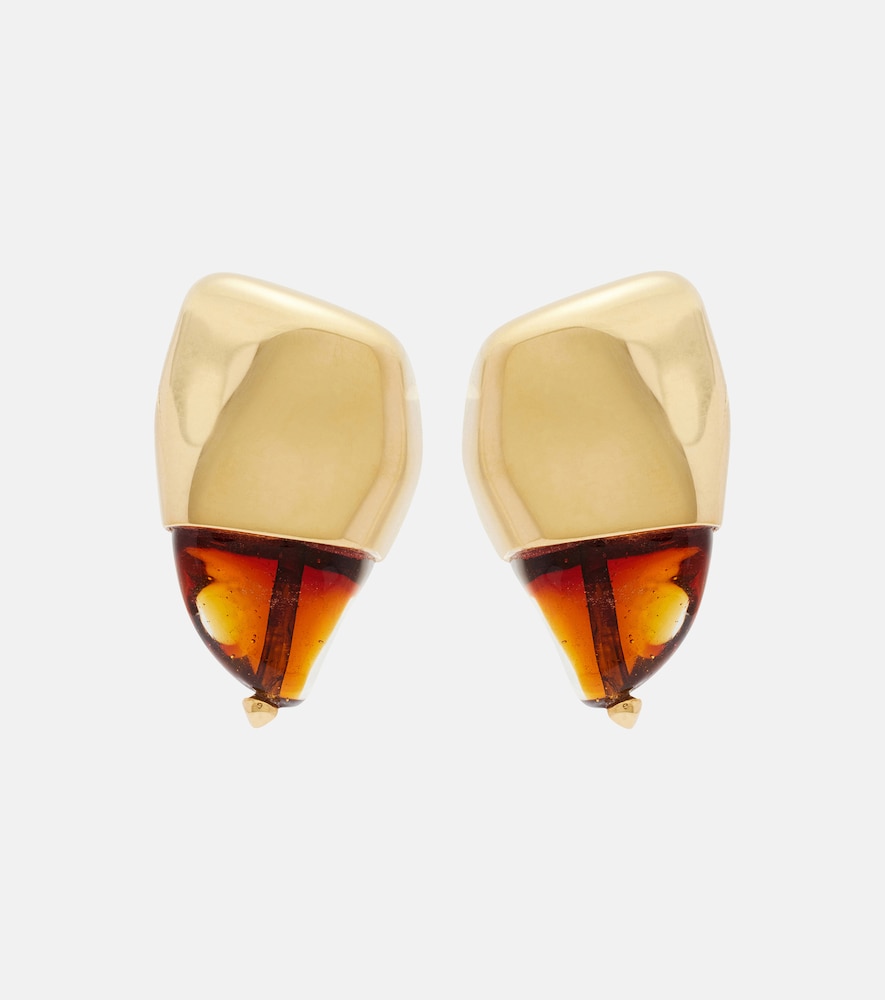 Bottega Veneta Prisma Small 18kt gold-plated earrings | Thumbnail 7