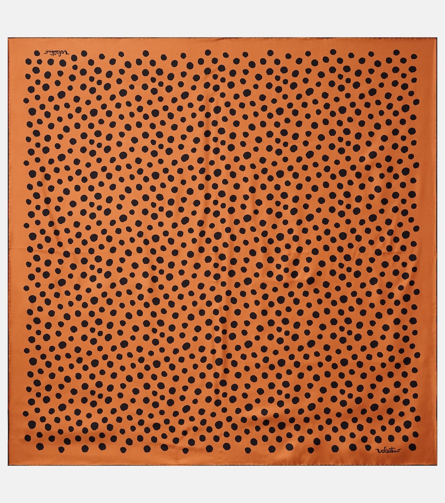 Valentino Polka-dot silk twill scarf