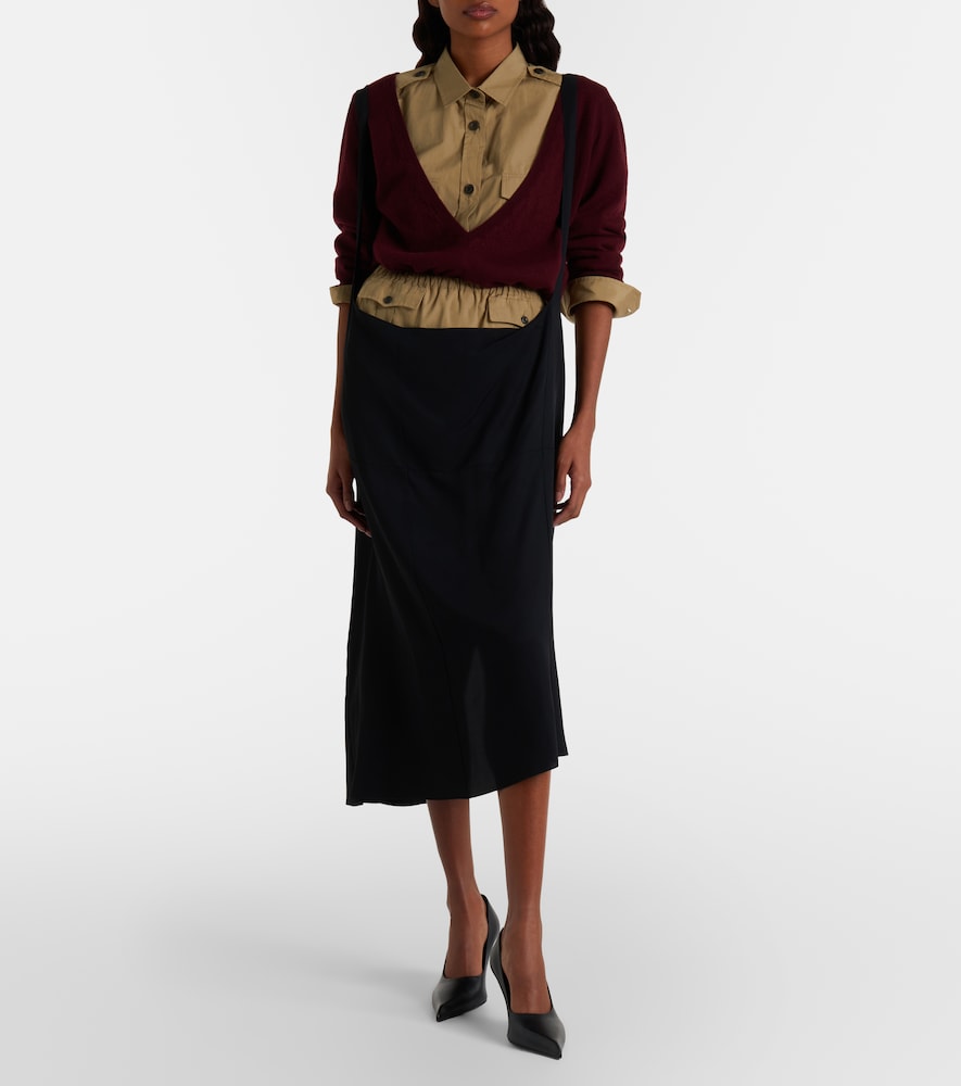 Prada Crêpe midi skirt