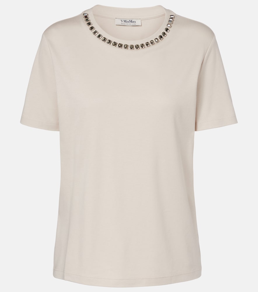 'S Max Mara Bingo embellished cotton-blend T-shirt