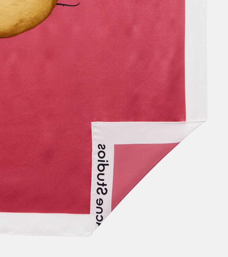  Acne Studios Acne Studios Floral Silk Satin Scarf 