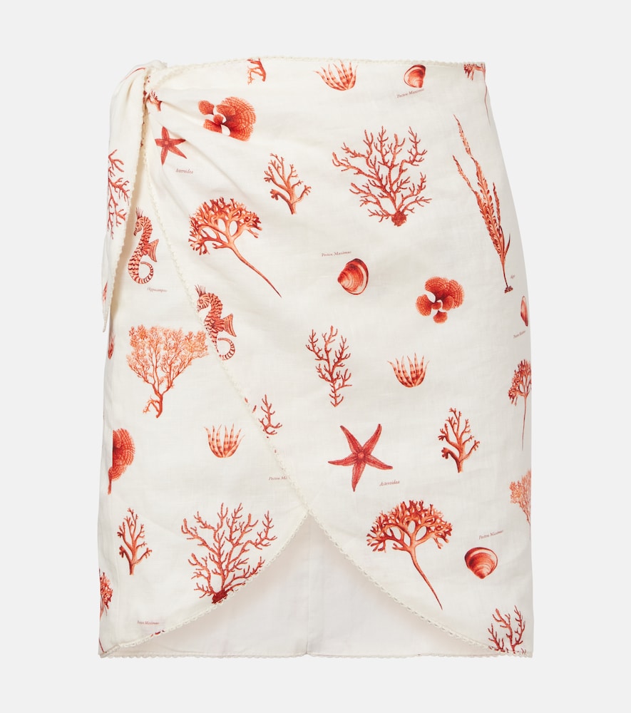 Agua by Agua Bendita Agustina printed linen beach cover-up