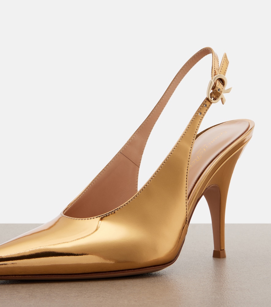  Gianvito Rossi Gianvito Rossi Slingback-pumps Sofia Aus Metallic-leder 