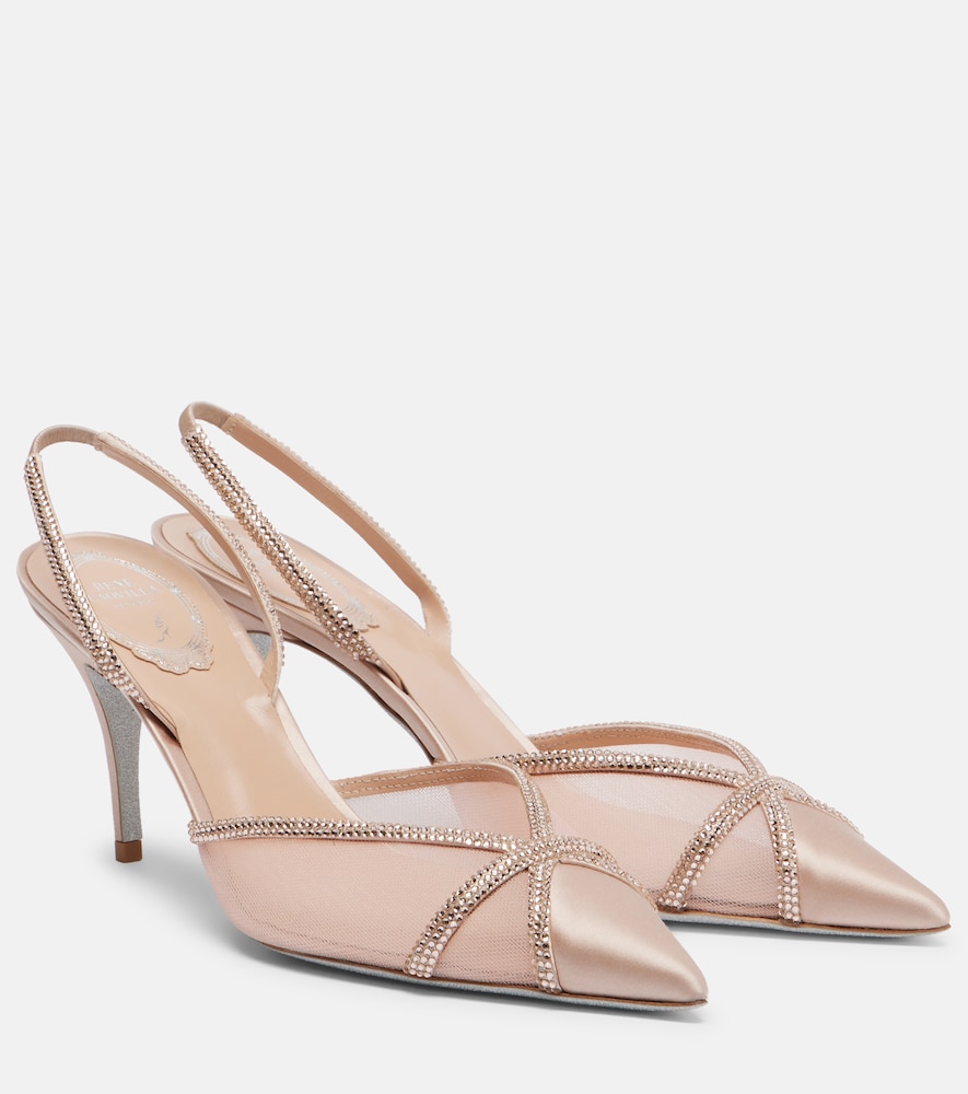 Pumps slingback in satin