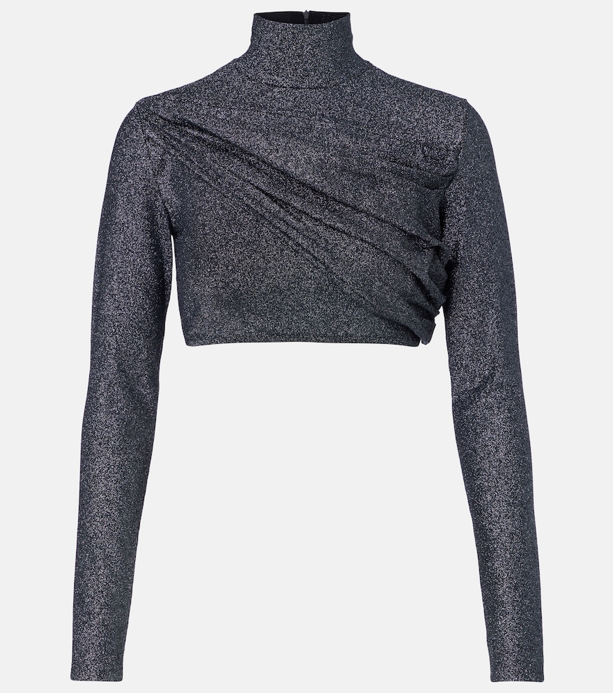Cropped-Top aus Lamé