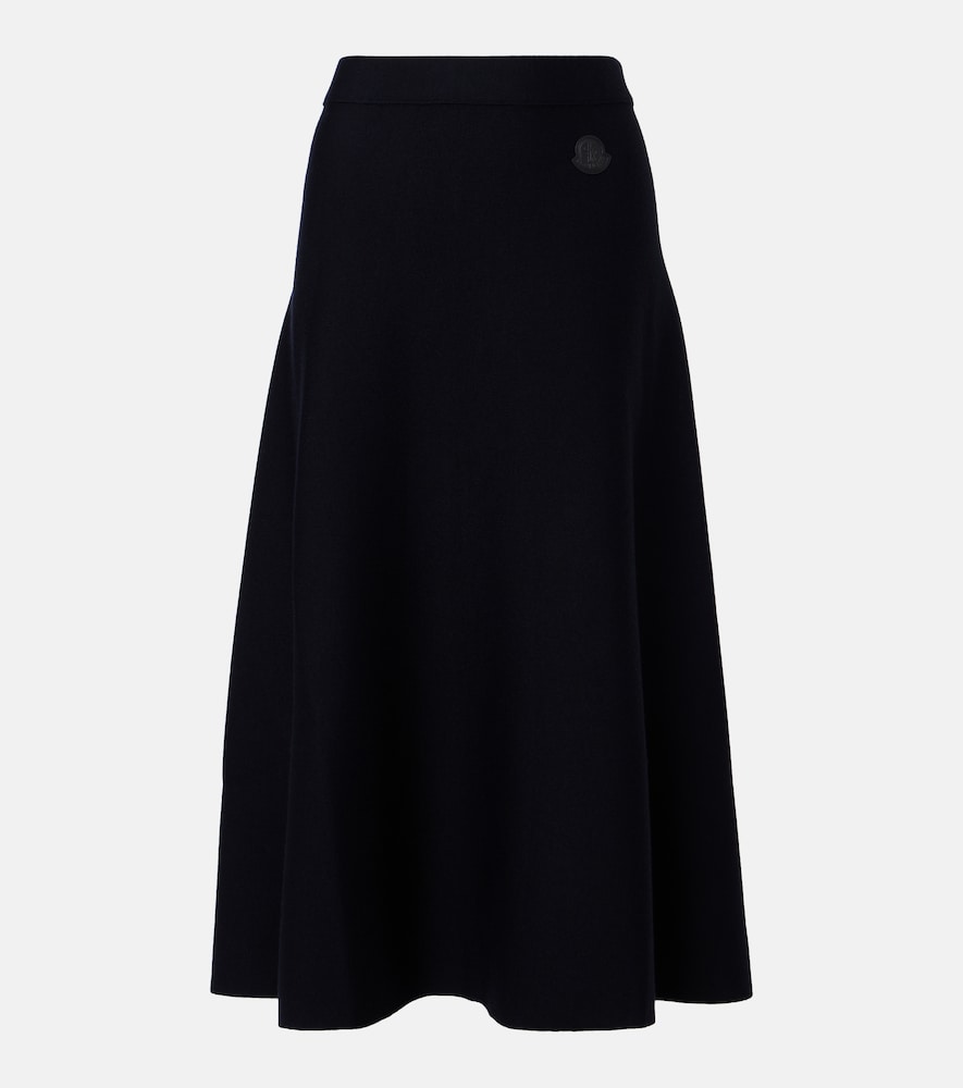 Moncler Wool-blend midi skirt