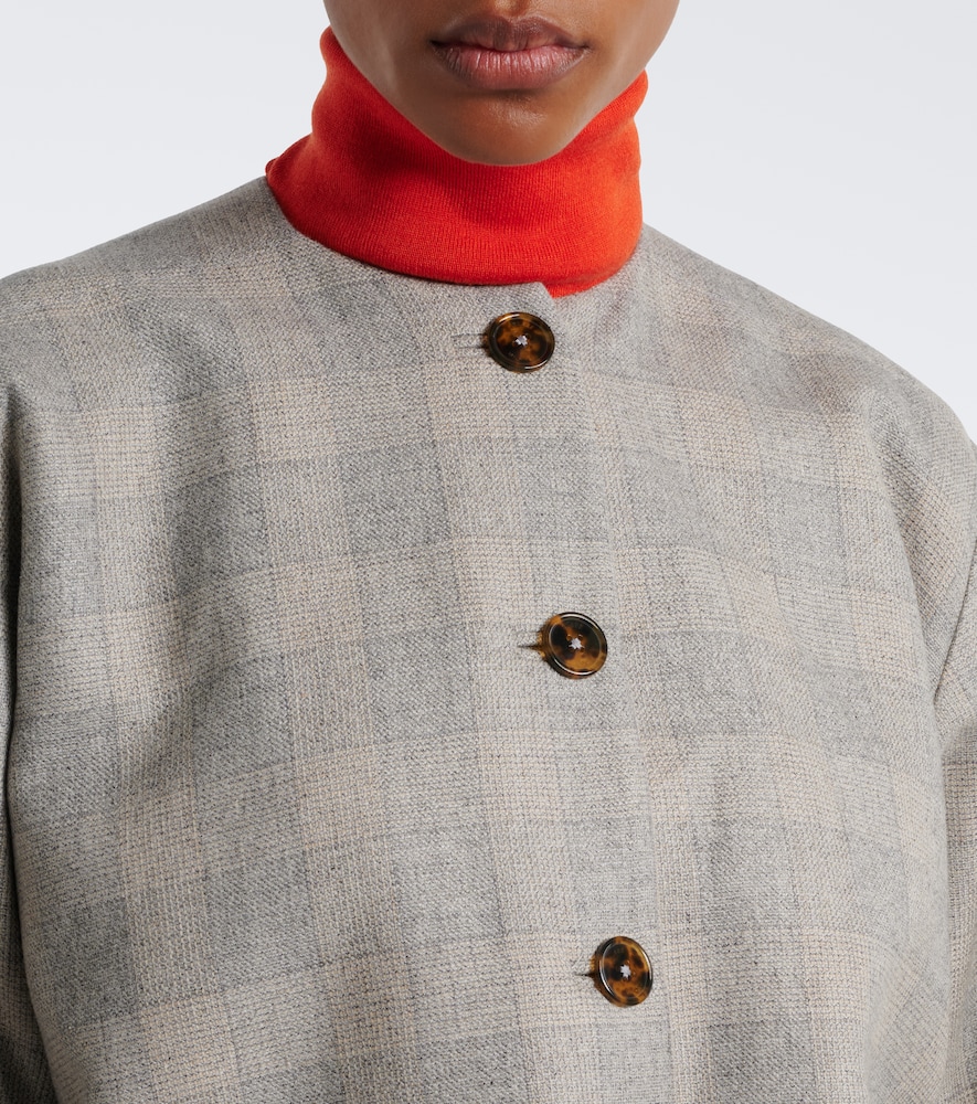 Blazé Milano Altai Checked Wool, Silk, And Cashmere Jacket