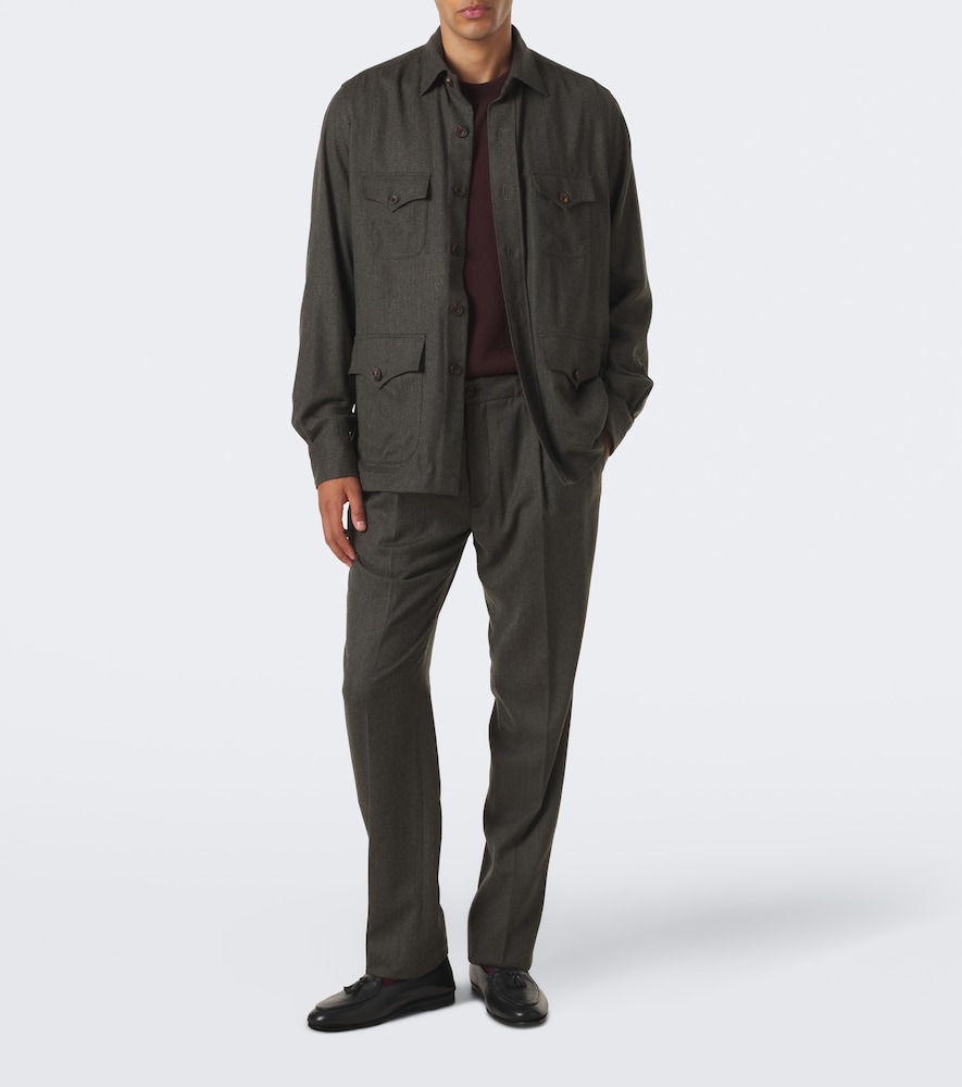 Rubinacci Wool Jacket In Grün
