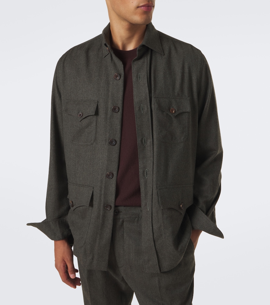 Rubinacci Wool Jacket In Grün