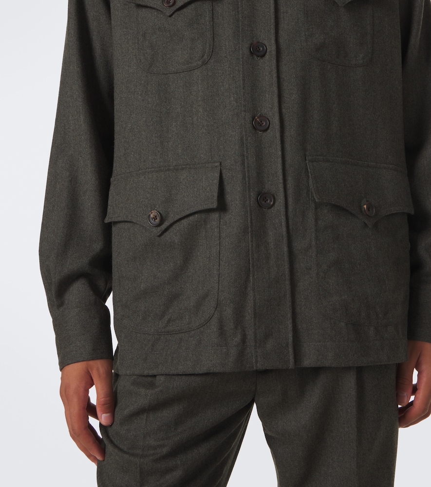 Rubinacci Wool Jacket In Grün