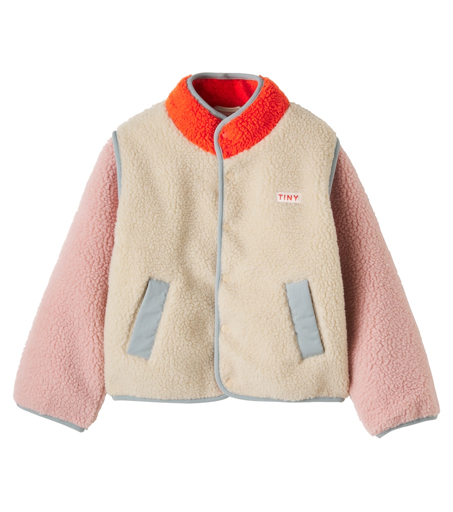 Tinycottons Colorblocked Teddy Jacket In Multicoloured