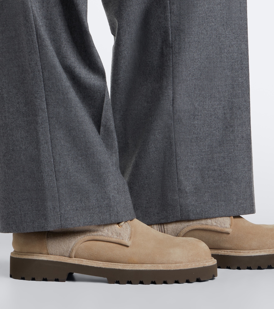 Suede Lace-Up Boots