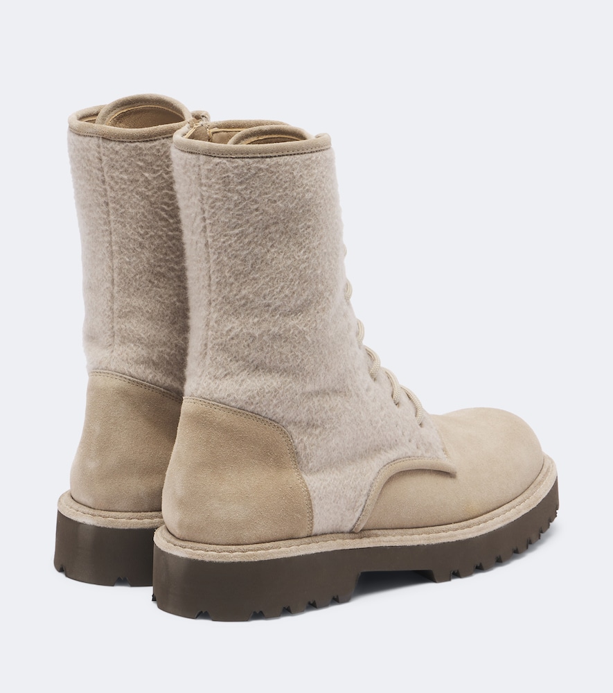 Suede Lace-Up Boots