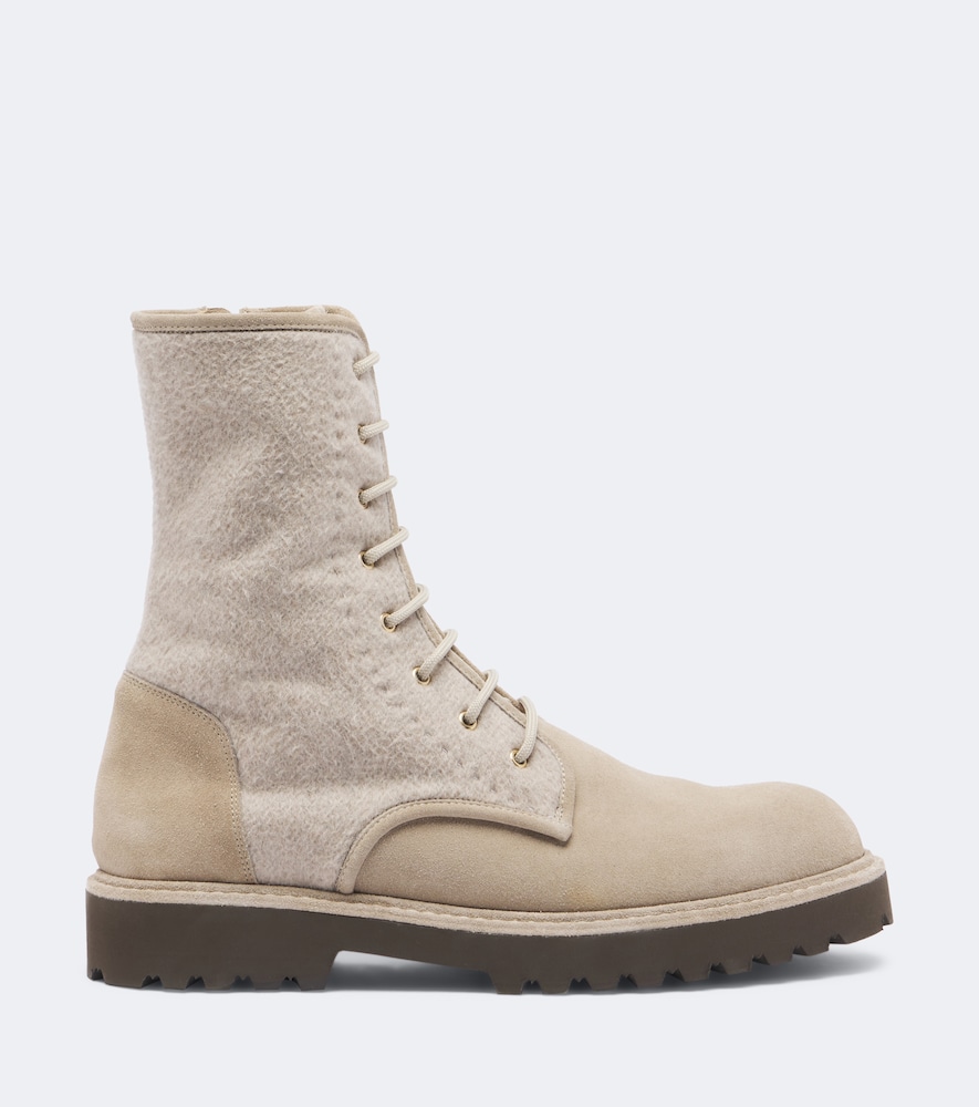 Suede Lace-Up Boots