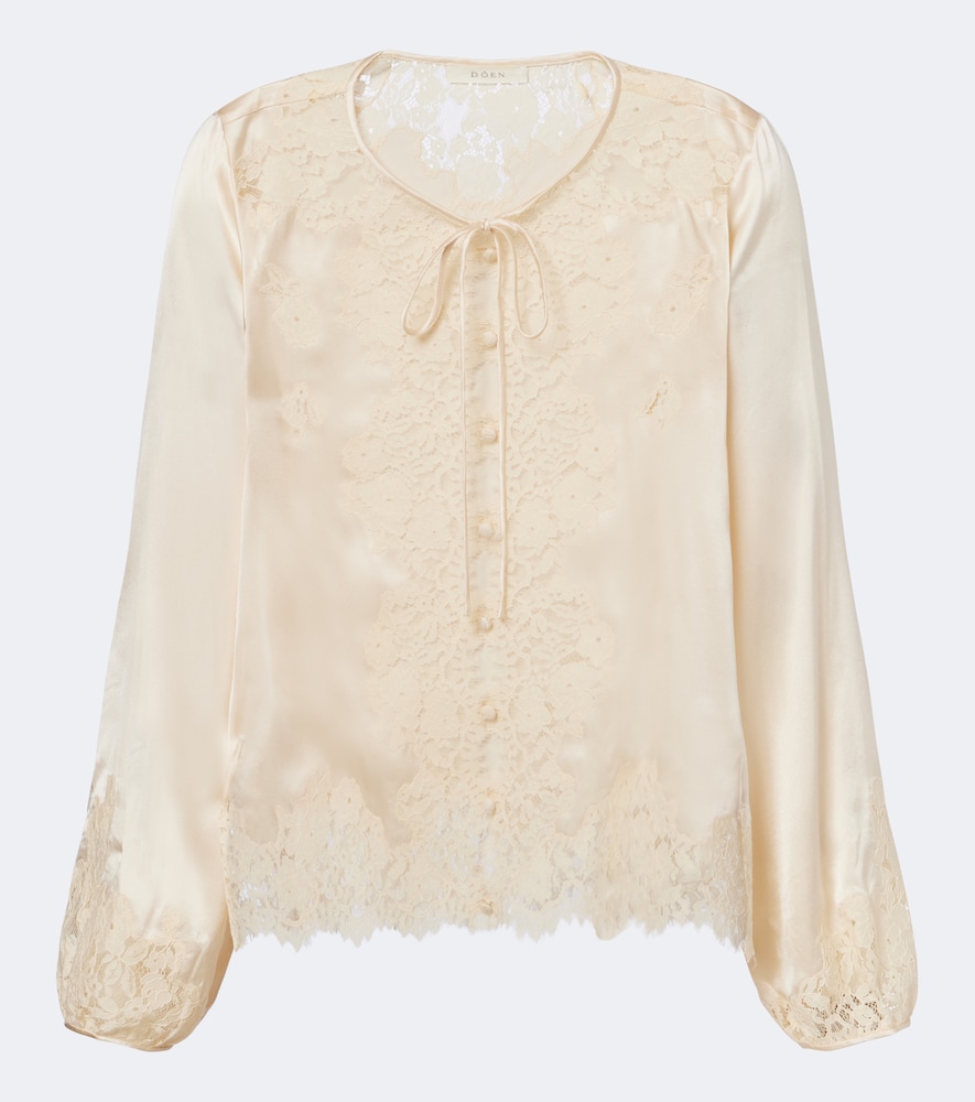 Dôen Lucine Lace-Trimmed Blouse