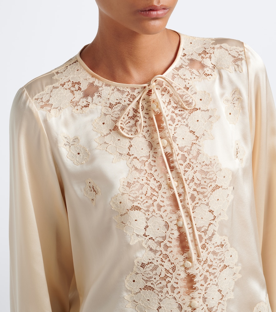 Dôen Lucine Lace-Trimmed Blouse