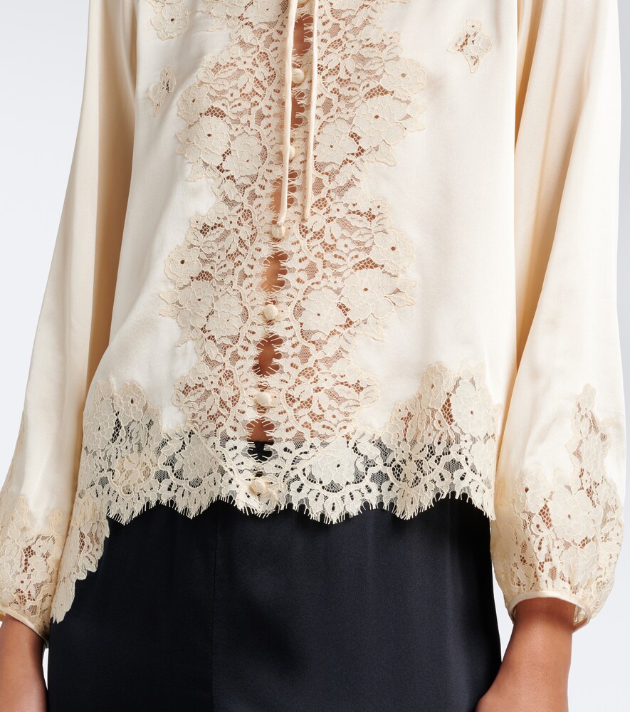 Dôen Lucine Lace-Trimmed Blouse