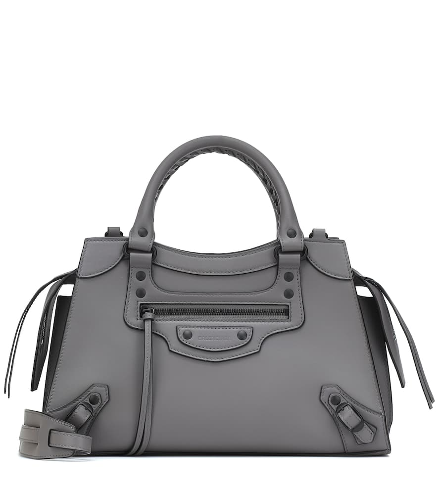 Click to view more detailed imagery on our partner's website Balenciaga Neo Classic Small Leather Shoulder Bag In Grey