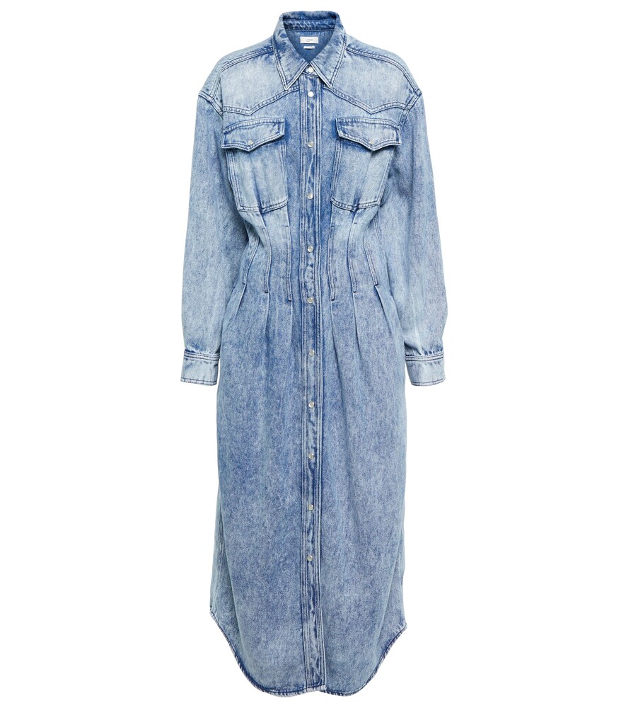 Tomia Denim Shirt Midi Dress 