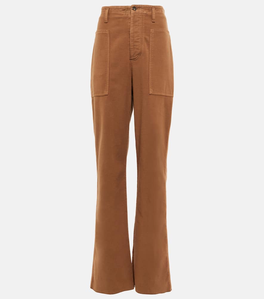 Tod's High-rise cotton-blend pants
