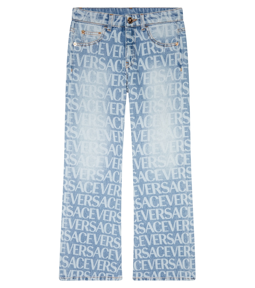 Versace Kids Logo flared jeans