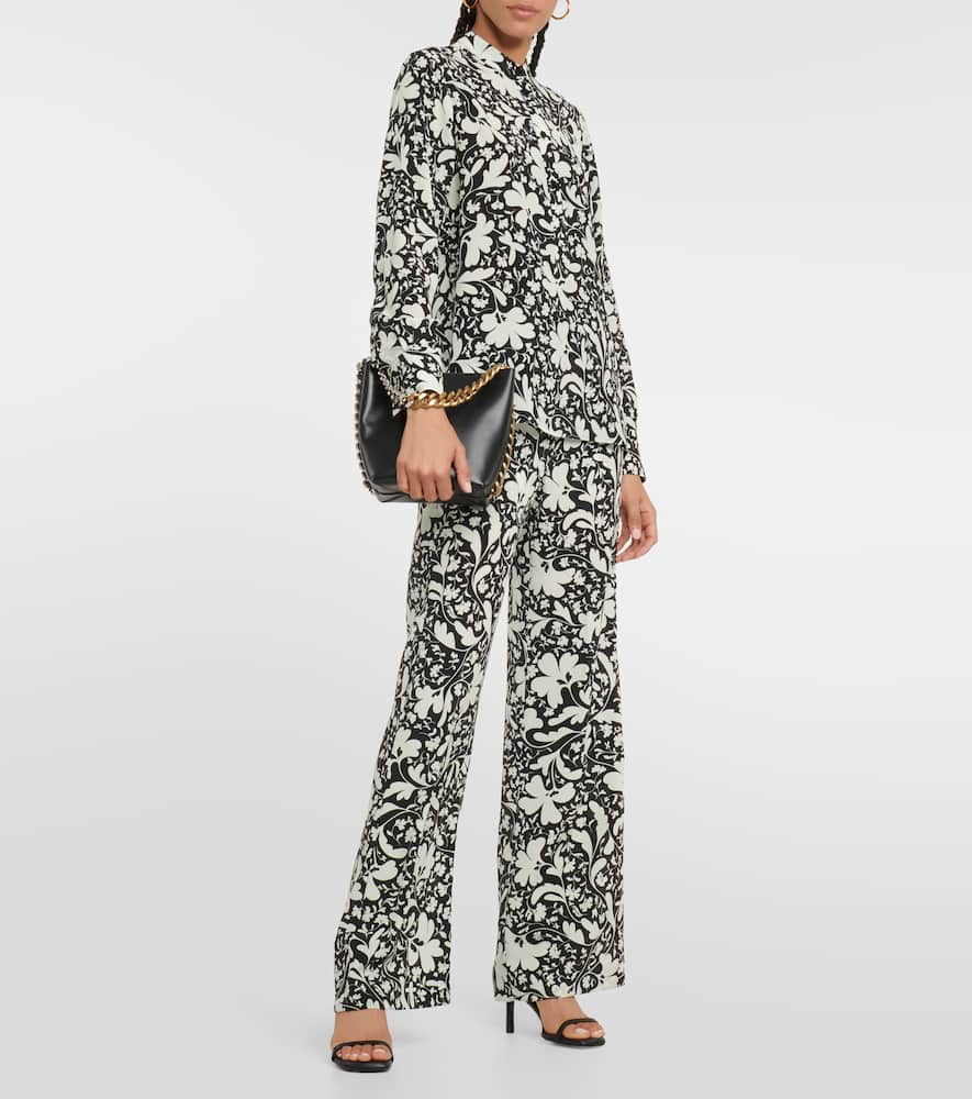 Stella Mccartney Wilson Floral-print Classic Silk Blouse In Multicoloured