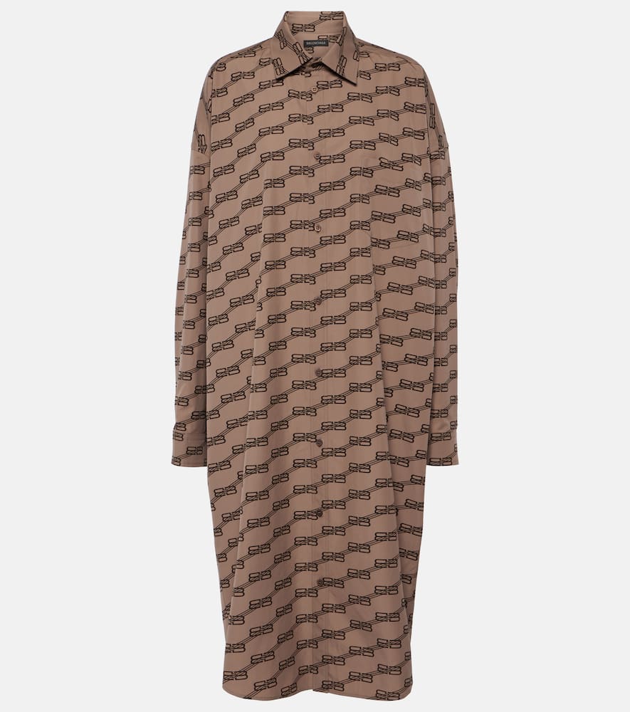 Cocoon cotton midi dress
