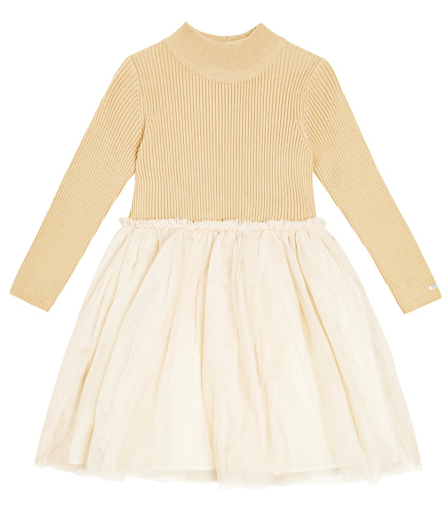 Donsje Lotus wool-blend and tulle dress