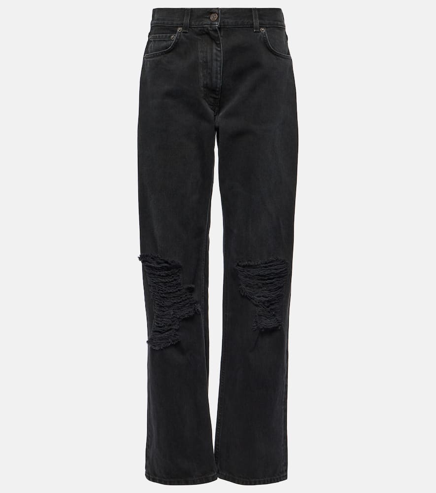 Shop The Row Burty Distressed Boyfriend Jeans In Black