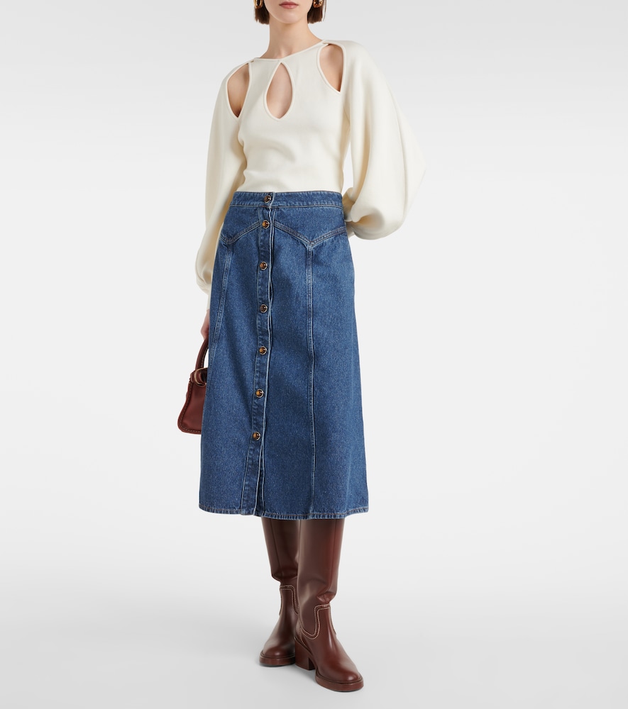  Chloe Chloé Jersey Con Aberturas 