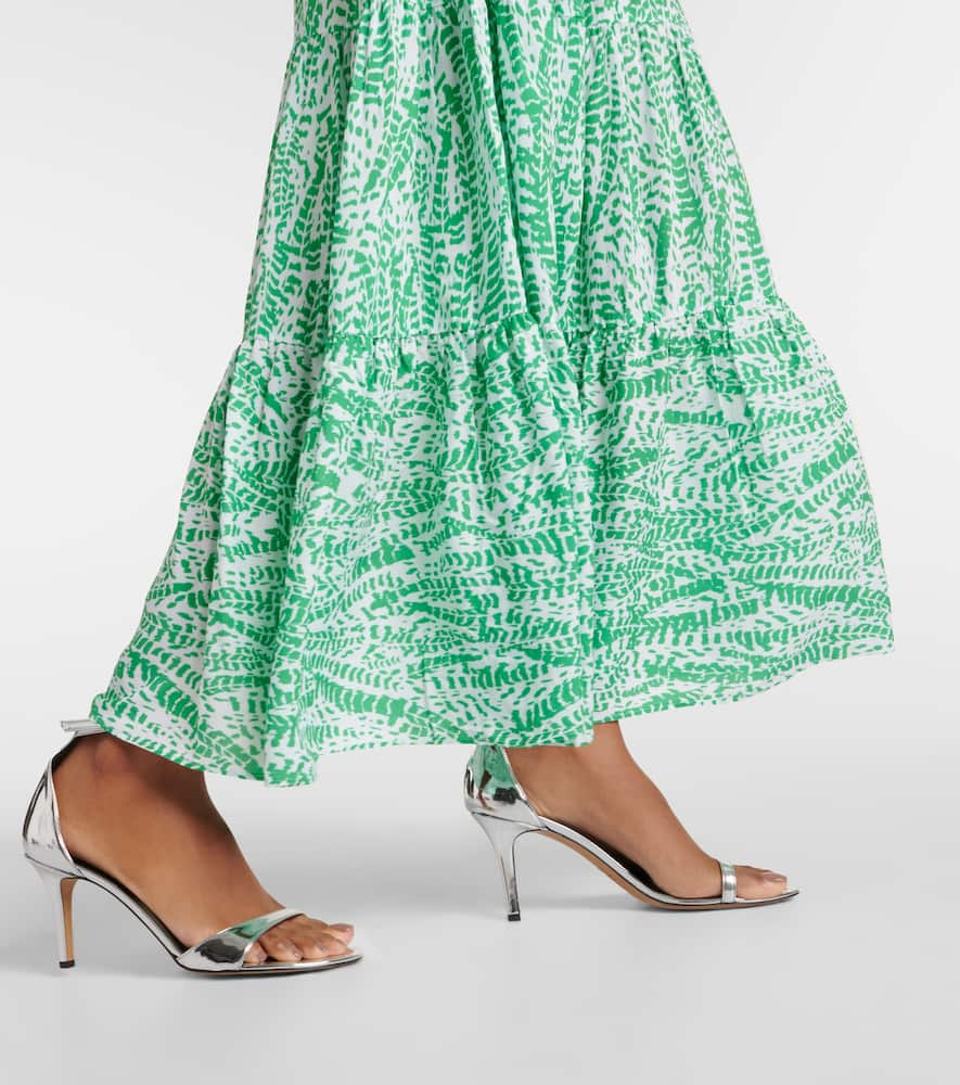 Shop Heidi Klein Belle Mare Plage Printed Maxi Dress In Green