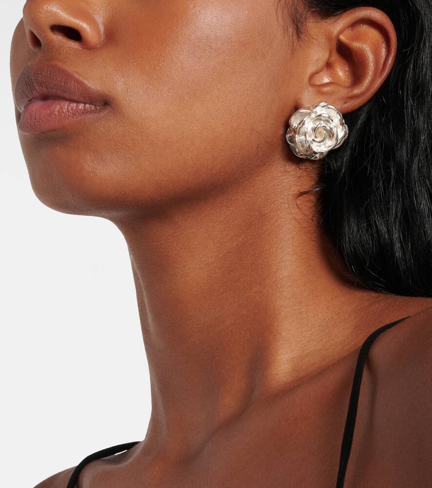 Magda Butrym Rose Silver Earrings In Silver