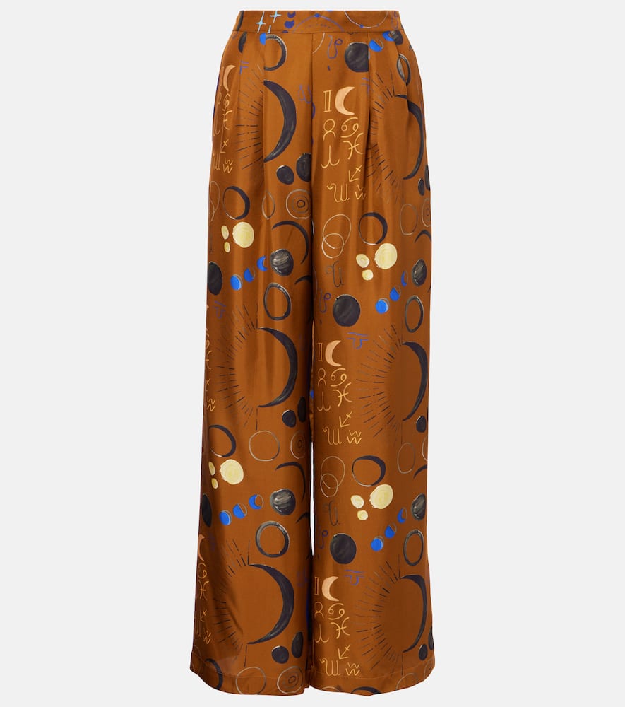 Isola printed mid-rise straight pants