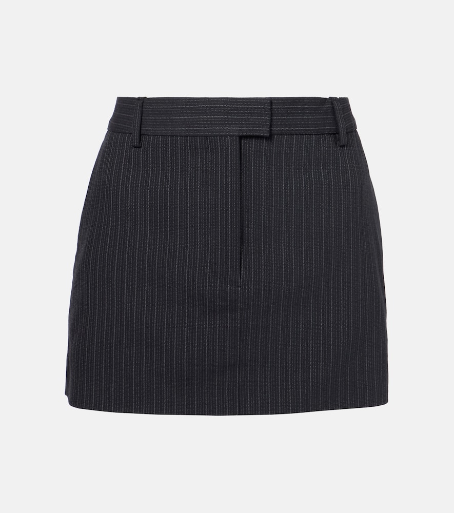 Acne Studios Chalk stripe wool and cotton miniskirt