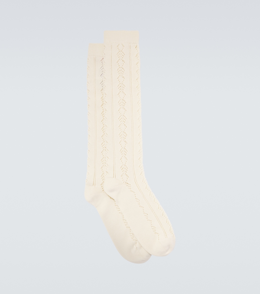 VALENTINO Valentino Pointelle cotton socks　ヴァレンティノ ポインテール コットン ソックス