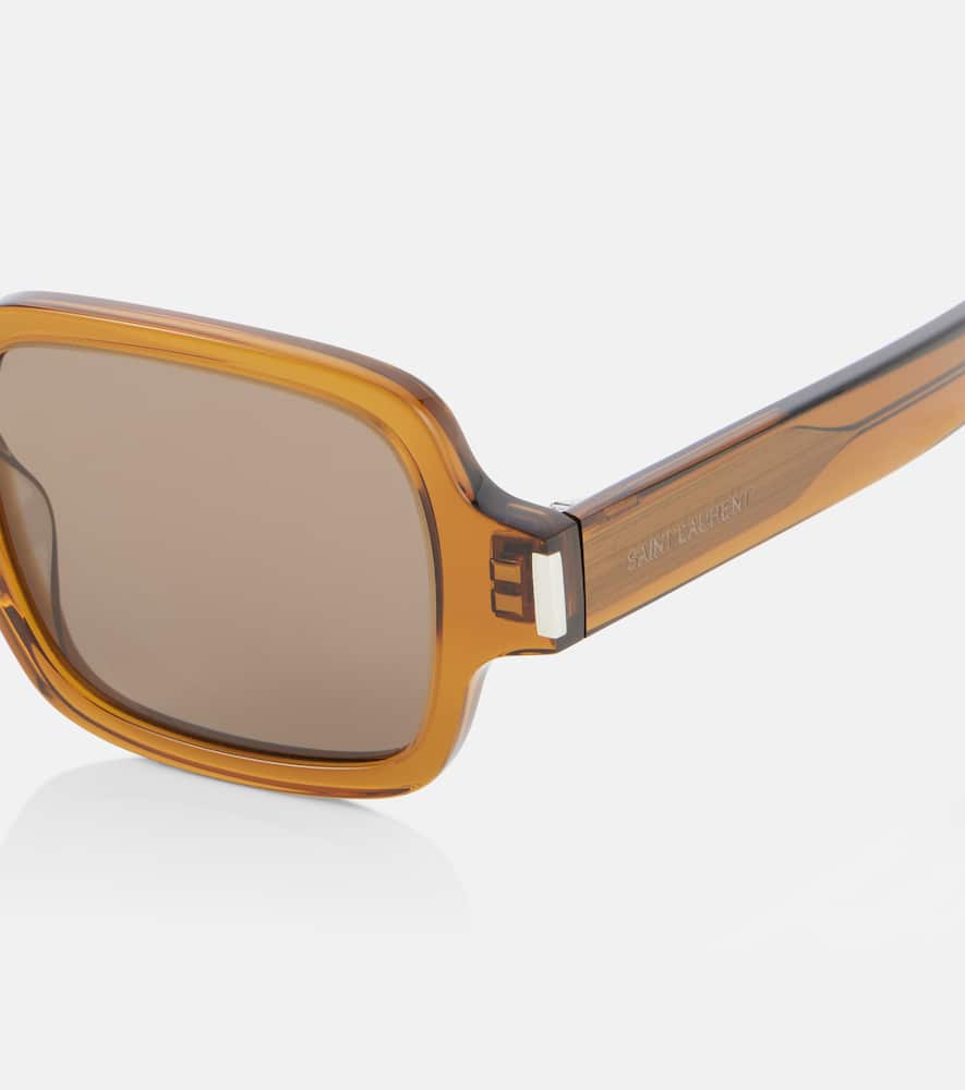 Saint Laurent Sl 720 Rectangular Sunglasses In Brown