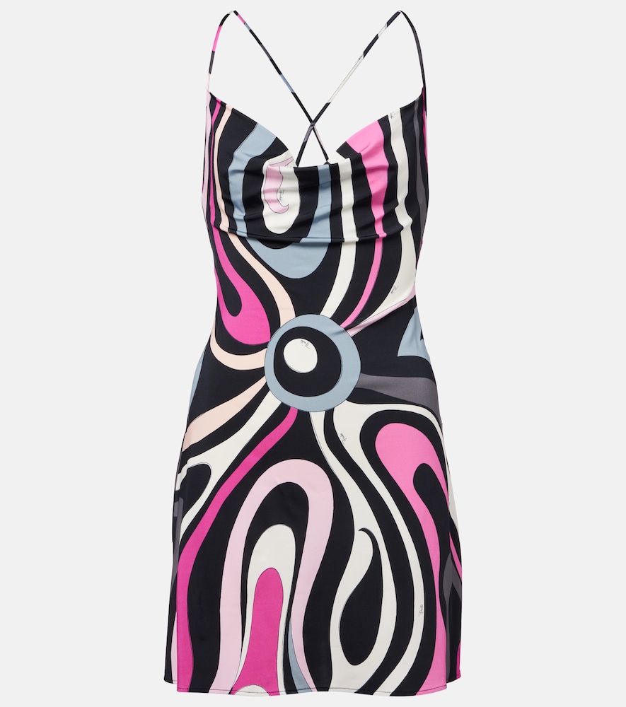 Pucci Marmo satin slip dress
