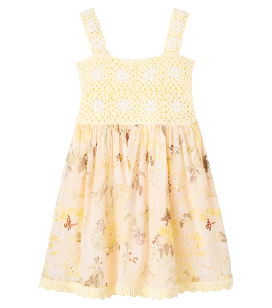  Zimmermann Kids Zimmermann Kids Kleid Cascadian Mit Häkelstrick 