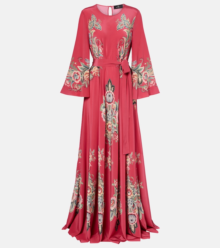ETRO Etro Belted printed silk maxi dress　Etro ベルト付きプリント シルク マキシ ドレス