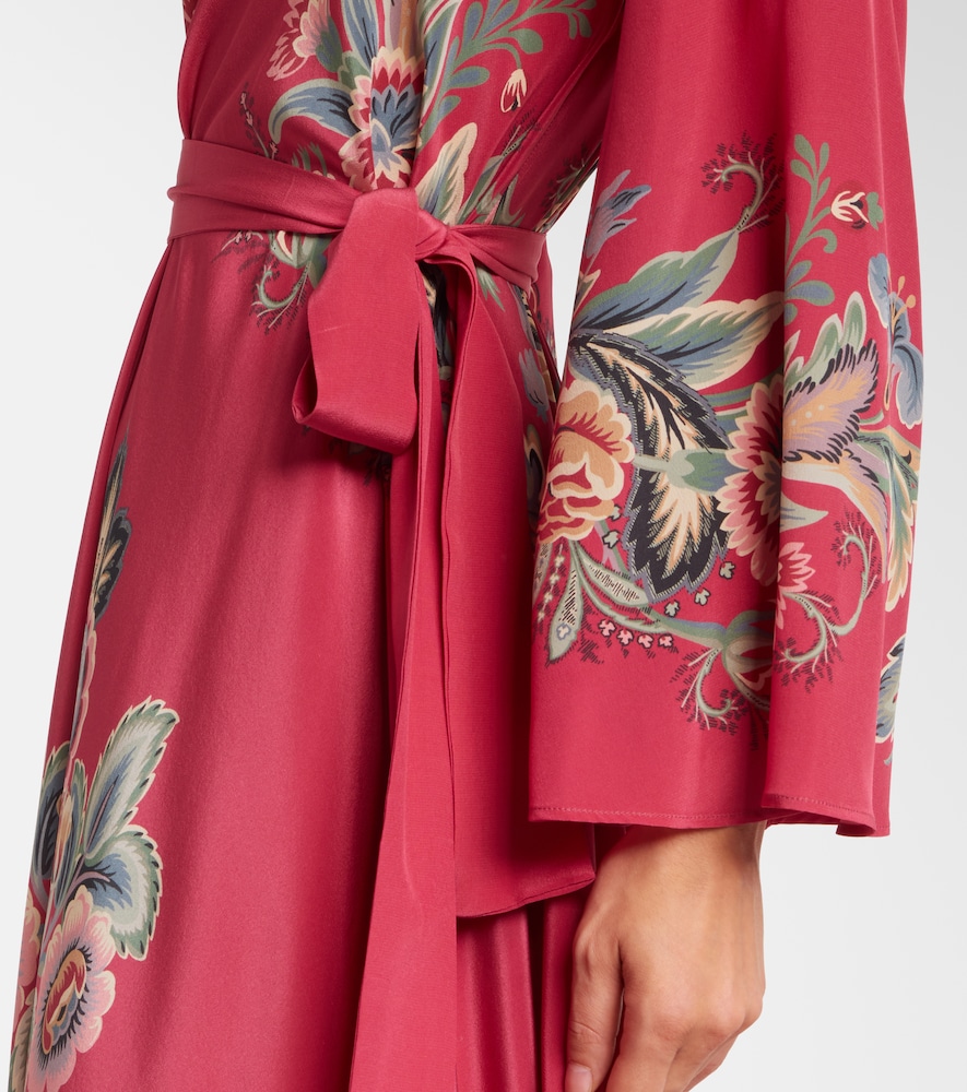  Etro Etro Belted Printed Silk Maxi Dress 
