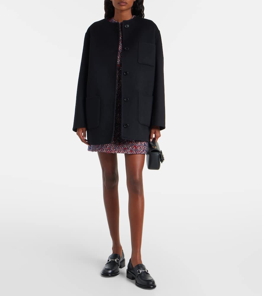 Gucci Reversible Wool Silk Jacket In Black