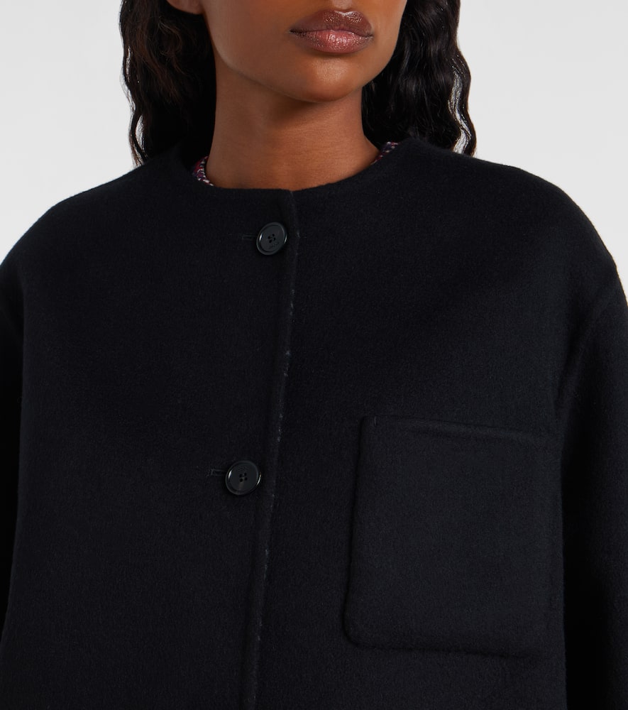 Gucci Reversible Wool Silk Jacket In Black