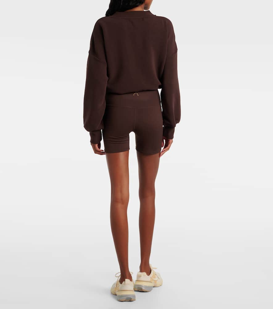 Varley Freesoft High-rise Biker Shorts In Brown