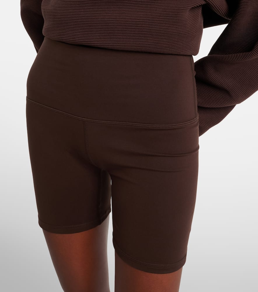 Varley Freesoft High-rise Biker Shorts In Brown