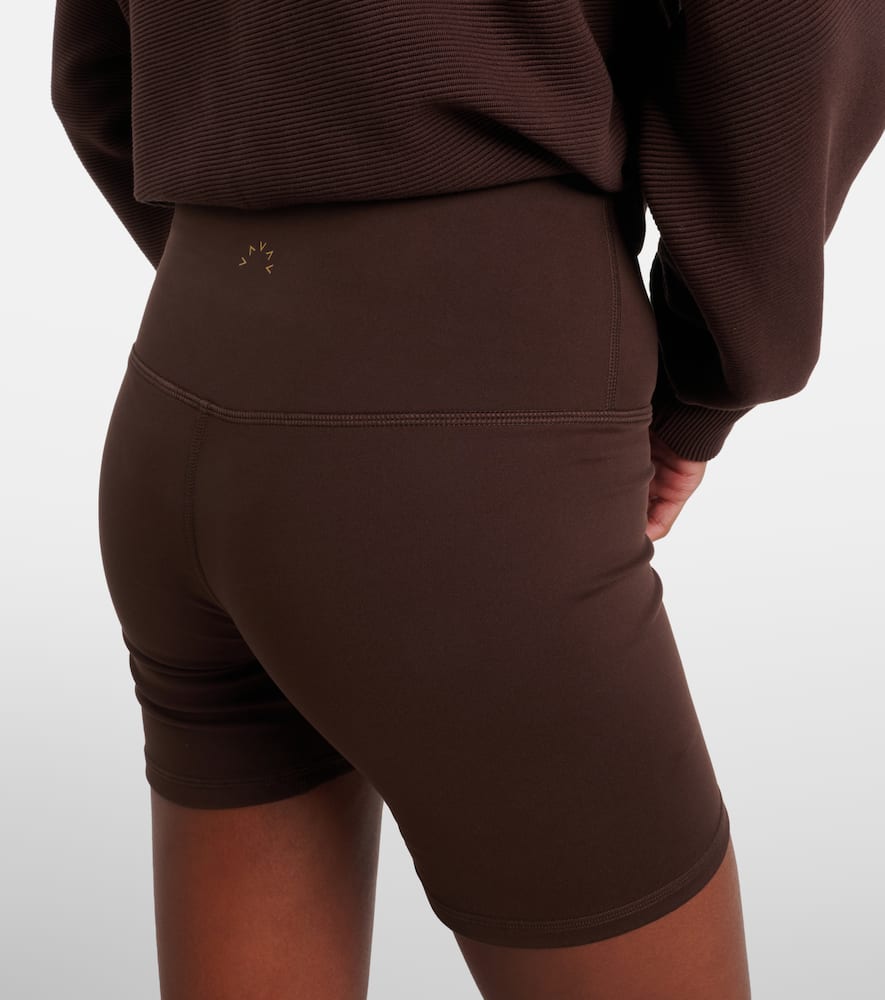 Varley Freesoft High-rise Biker Shorts In Brown