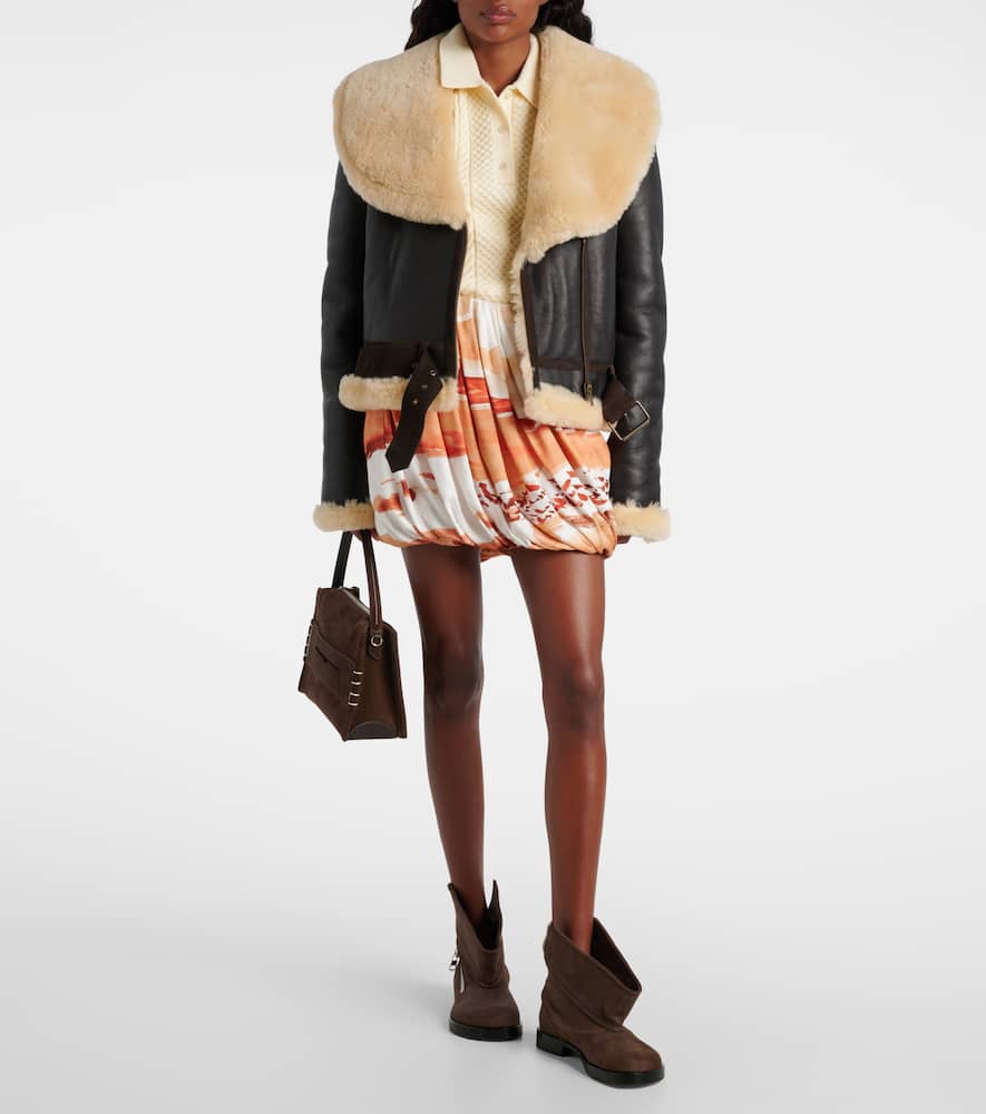 Jw Anderson J. W. Anderson Leather Aviator Jacket In Black