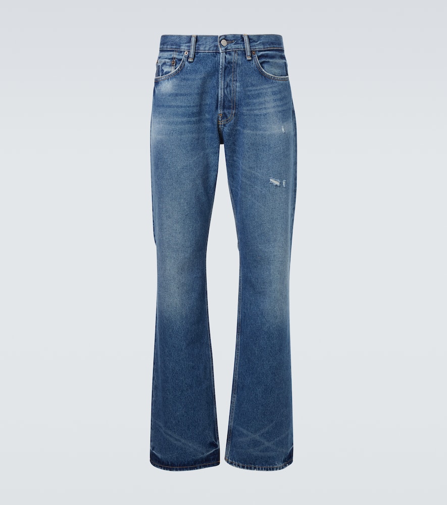 Acne Studios Distressed Straight-leg Jeans In Blue